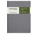 Clairefontaine Nomaddict Notebook - A4 - Plain - 96 Sheets - 90gsm - Clothbound - Grey
