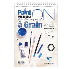 PaintON à Grain bloc spiralé 12F A4+ 250g