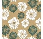 Kraft brut 70g, rl 50x0,70m Pâquerettes - Blanc