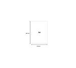 etui 100 steekkaarten bristol effen niet geperforeerd 210x297mm - Wit