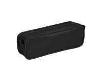 Black rectangular case with 2 compartments 23x7x8 cm - Black