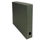 Scatola per progetti economica dorso 50mm cartoncino rivestito - 25,5x34cm - Verde scuro