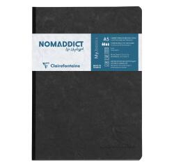 Notitieboekje met gelijmde rug AGE BAG A5 geruit zwart