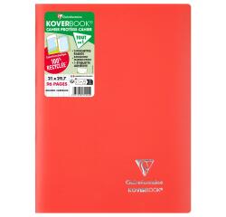 Koverbook, Heft A4, 48 Blatt 90g, französische Lineatur Seyès, Einband aus opakem Polypropylen, 100% recycelt