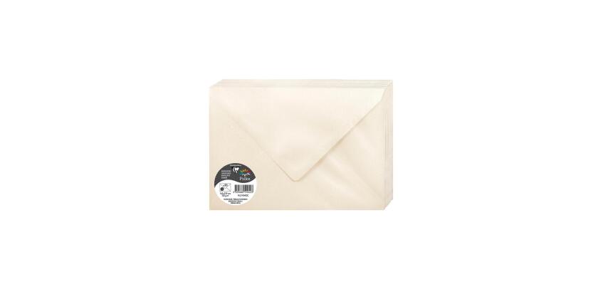 Enveloppe Pollen Clairefontaine 120 g/m² sans fenêtre avec patte autocollante couleur - Paquet de 20