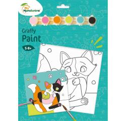 Graffy Paint, Chat 20x20 cm - Vert
