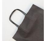 Paq.25 sacs kraft vergé, 22x10x27cm,Noir - Noir