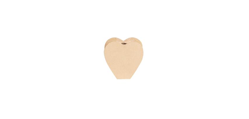 Vase coeur waterproof 13x5x13 cm - Kraft