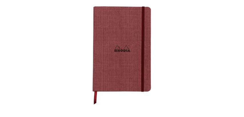 Rhodia ORANGE Botanical Collection - Hardcover A5 Lined Notebook, 192 Pages - Amaranth
