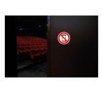Non-slip adhesive PVC panel No mobile phones 10 cm - Red