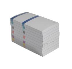 Bloc vendeur à bande couleur 100 feuillets double numérotage - Format 6,6x13,5 cm - Couleurs assorties