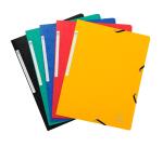 Elasticated folder without flap 400gsm hard glazed mottled premium pressboard- A4 size - Assorted colours