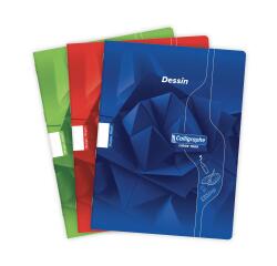 Cahier Dessin scolaire piqué 7000 24x32 cm 96 pages uni 120g - Assortis