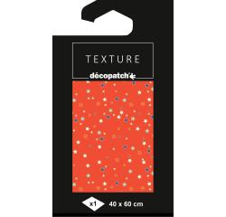 Pap. Texture Décopatch n°868 1 vel 40x60 - Rood