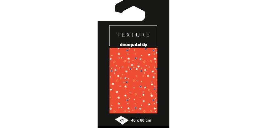 Pap. Texture Décopatch n°868 1 vel 40x60 - Rood