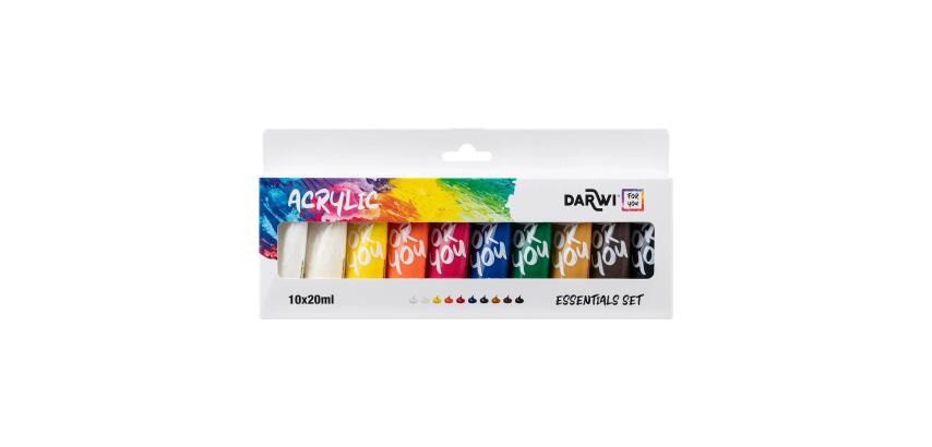Darwi For You set de peinture acrylique - 10x20 ml - Assortiment