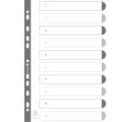 Indices A4 10 Part 1-10 Coloured Tabs White