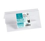 Porte-carte clip L100mm - Cristal