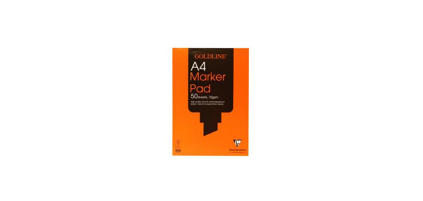 Goldline Marker Pad, Block geleimt, 50 Blatt A4 70g