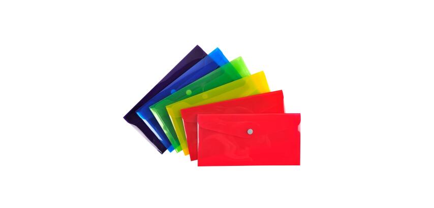 Pochette pression Iderama en polypropylène - Couleurs assorties