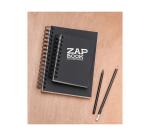 Zap Book carnet spiralé 160F A6 80g - Noir