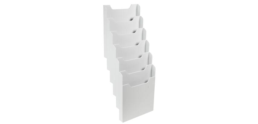Espositore da parete verticale 6 scomparti A4