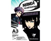 Manga illustratie, blok A3 20 vellen 250g