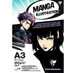 Manga illustratie, blok A3 20 vellen 250g