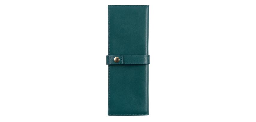 Trousse du collectionneur en cuir pour stylos, petit modèle - Vert émeraude