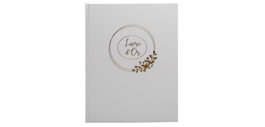 Livre d'or 100 pages tranche or Ringflower