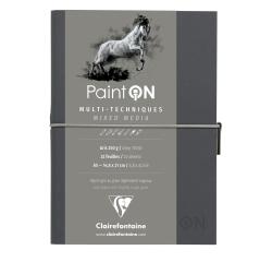 Paint'ON Gris carnet cousu 32F A5 250g - Gris