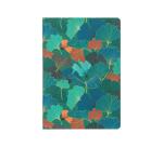 Ginkgo, Set de 2 carnets cousu fil A5 14,8x21 cm, 64 pages, ligné. 1 carnet couverture cuir + 1 carnet couverture carte imprimée, ass.