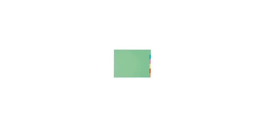 Paquet de 10x6 chemises compartiments a onglets pour armoire SUPER 210 - 24x32cm - Couleurs assorties