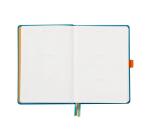Rhodiarama Goalbook rembordé rigide A5 240 pages dot papier blanc 90g - Turquoise