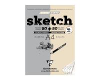 Sketch bloc collé 100F A4 90g