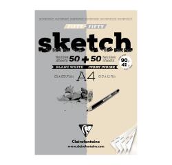 Sketch bloc collé 100F A4 90g