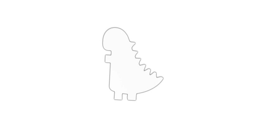Symbole dinosaure 20.5cm - Blanc