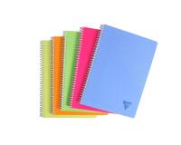 Cahier reliure intégrale Linicolor FRESH A4 100 pages ligné + marge couverture plastique polypropyène rainuré Couleur aléatoire - Assortis