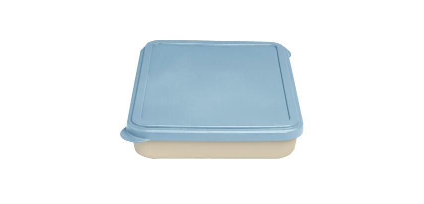 Boîte repas réutilisable, bio sourcée avec couvercle - Beige