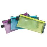 Pochette à fermeture éclaire en plastique souple Pop'N Co - Couleurs assorties