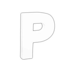 Letter 12cm, P. - Wit