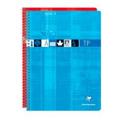 Cahier Travaux Pratiques reliure intégrale 24x32 cm 80 pages grands carreaux 90 g + uni 125 g - Assortis