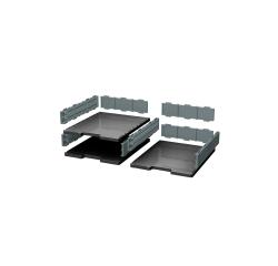 MODULODOC set elemento de base, 2 alturas + formato A4+ resistencia 3kg ( casillas normales ) - ECOBlack - Gris oscuro