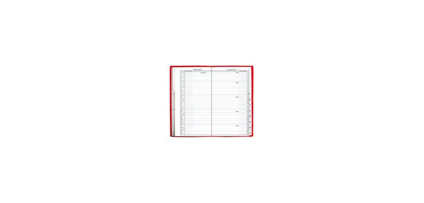 Recharge agenda de poche Exaplan 16 9 x 16 cm Planning mensuel Janvier à Décembre 2027