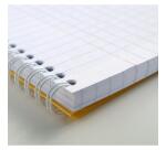 Cahier reliure intégrale enveloppante Koverbook A4+ 160 pages ligné + marge détachables perforé 4 trous couverture polypropylène transparent - Rouge
