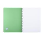 Cahier reliure intégrale Linicolor ESSENCE A4 180 pages petits carreaux couverture plastique polypropyène rainuré - Vert sauge