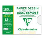 Dessin à Grain 100% Recyclé pochette 12F 24x32 180g