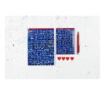 Le Mur des Je t'aime, Bloc entoilé entête A5 14,8x21 cm, 70 feuillets, ligné