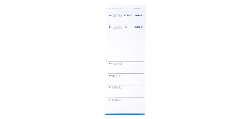Restaurant duplicate note book 25 sheets - 9,5x26cm