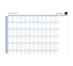Planning anual magnético Exaplanner® 90 x 59 cm - Blanco (texto en Frances)